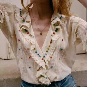 Doen NWOT Hettie Top - Sea Salt